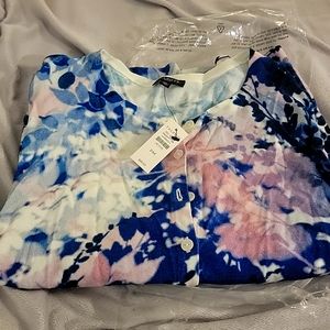 Talbots floral cardigan PM brand new